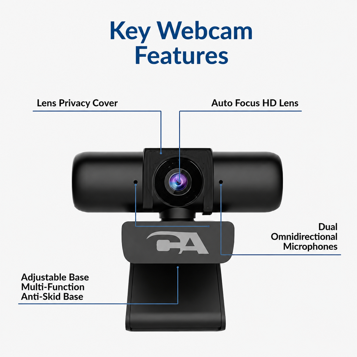 CA Essential Webcam WC-3000 1080hd 30fps