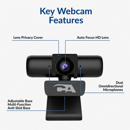 CA Essential Webcam WC-3000 1080hd 30fps